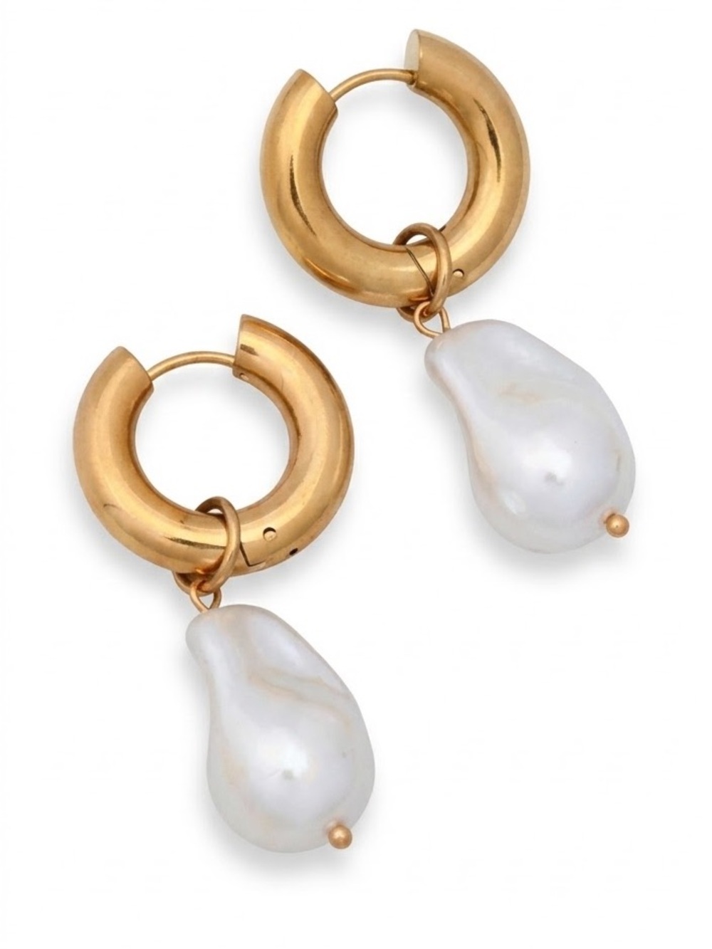 18k Gold-Plated Jade Drop  Earrings